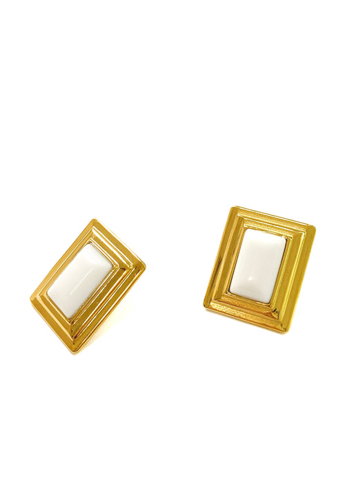 Baldwin white earrings