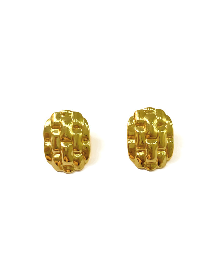 Apple pie golden earrings