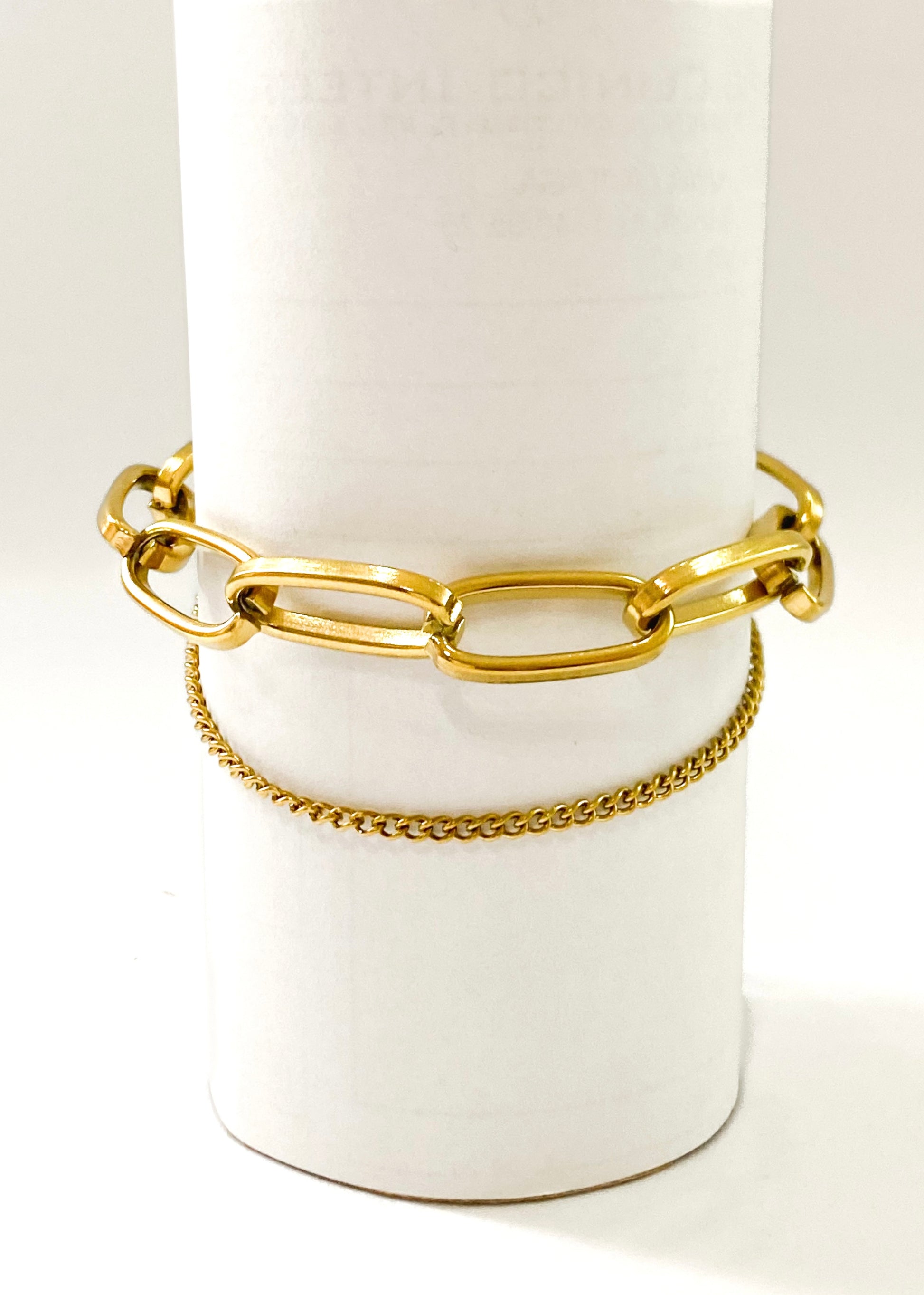 Link bracelet golden