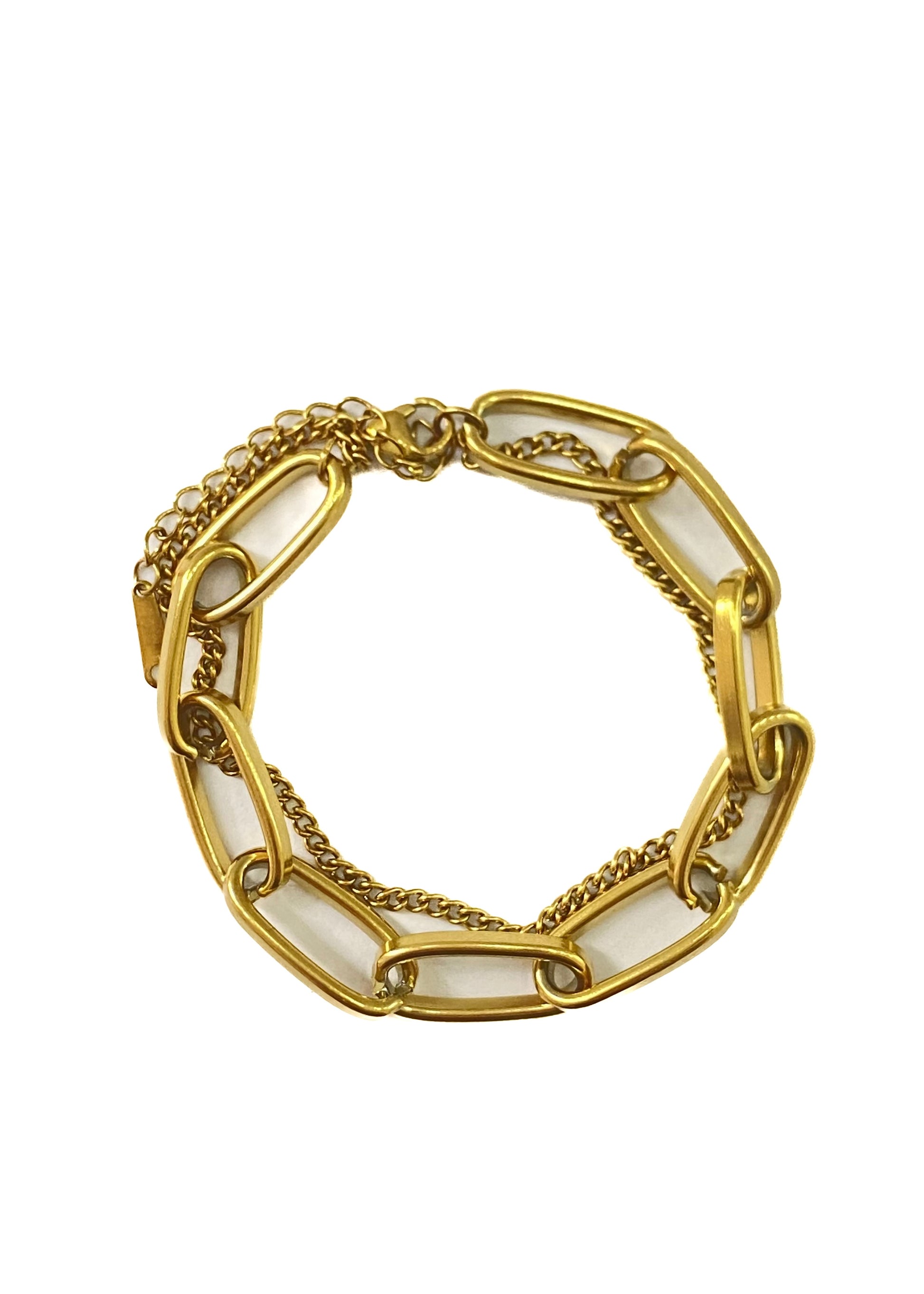 Link bracelet golden