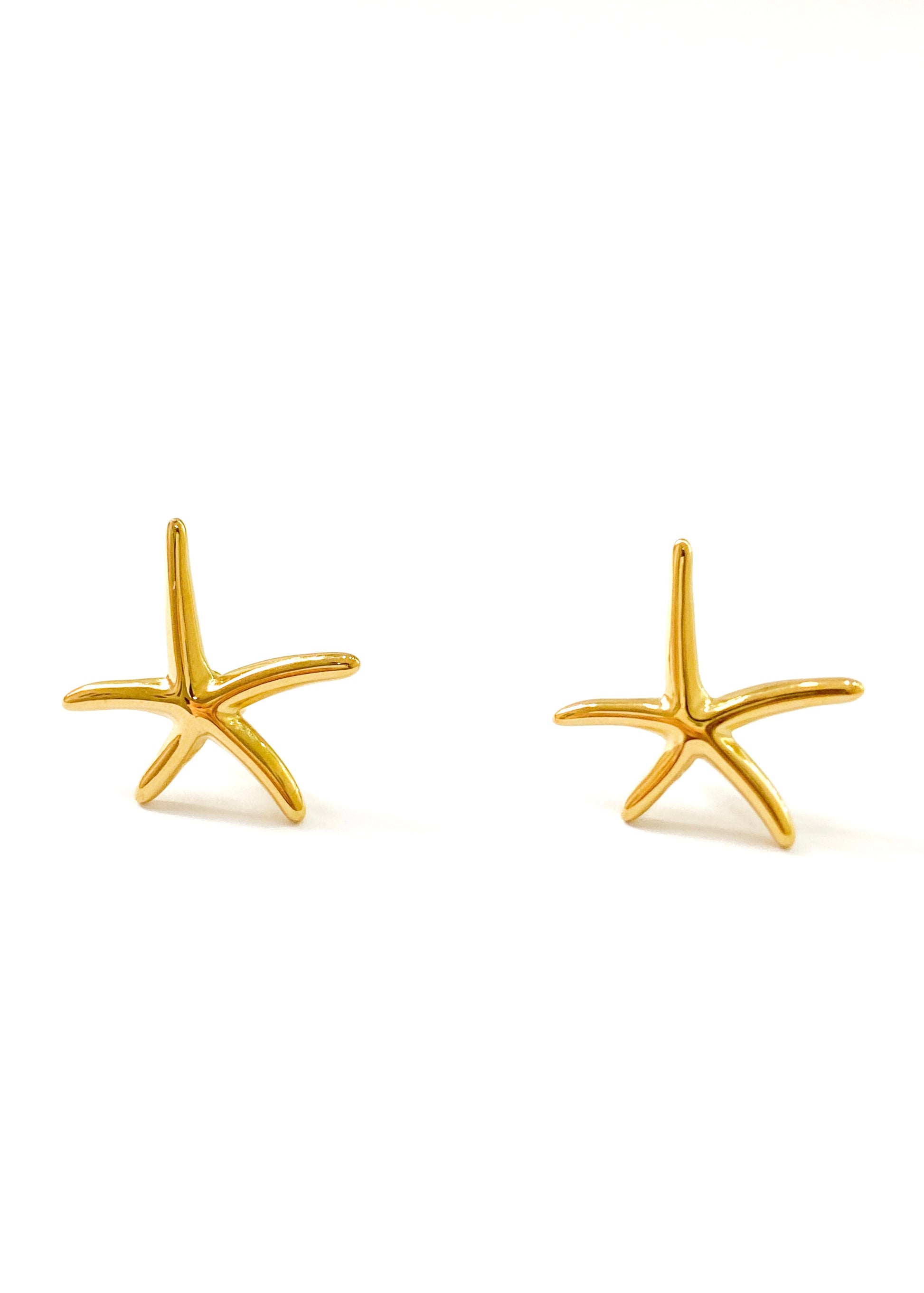 Starfish earrings golden