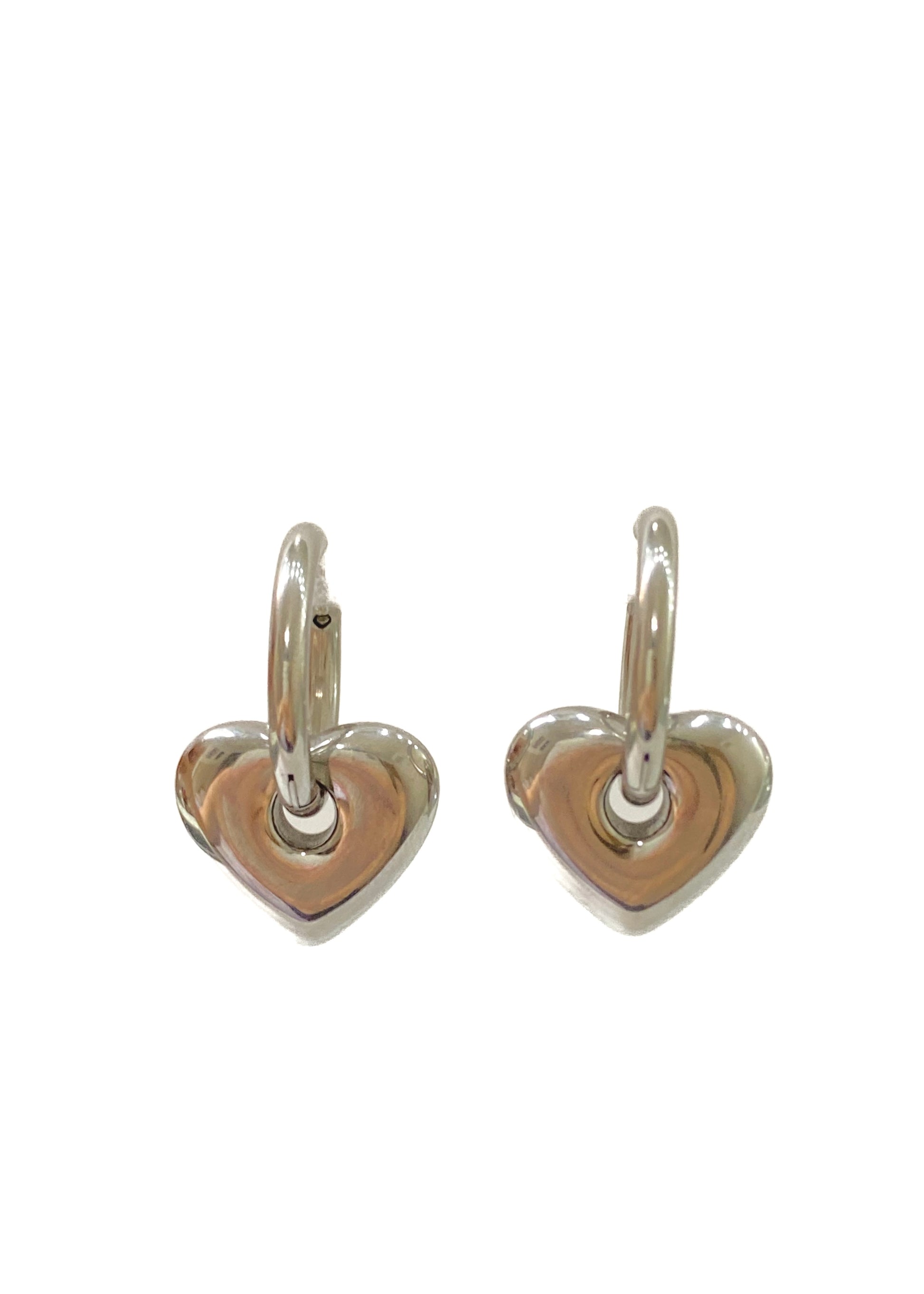 Silver heart earrings