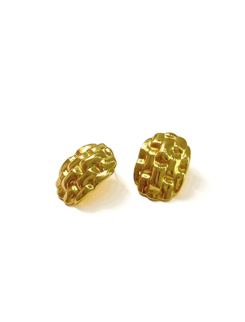 Apple pie golden earrings