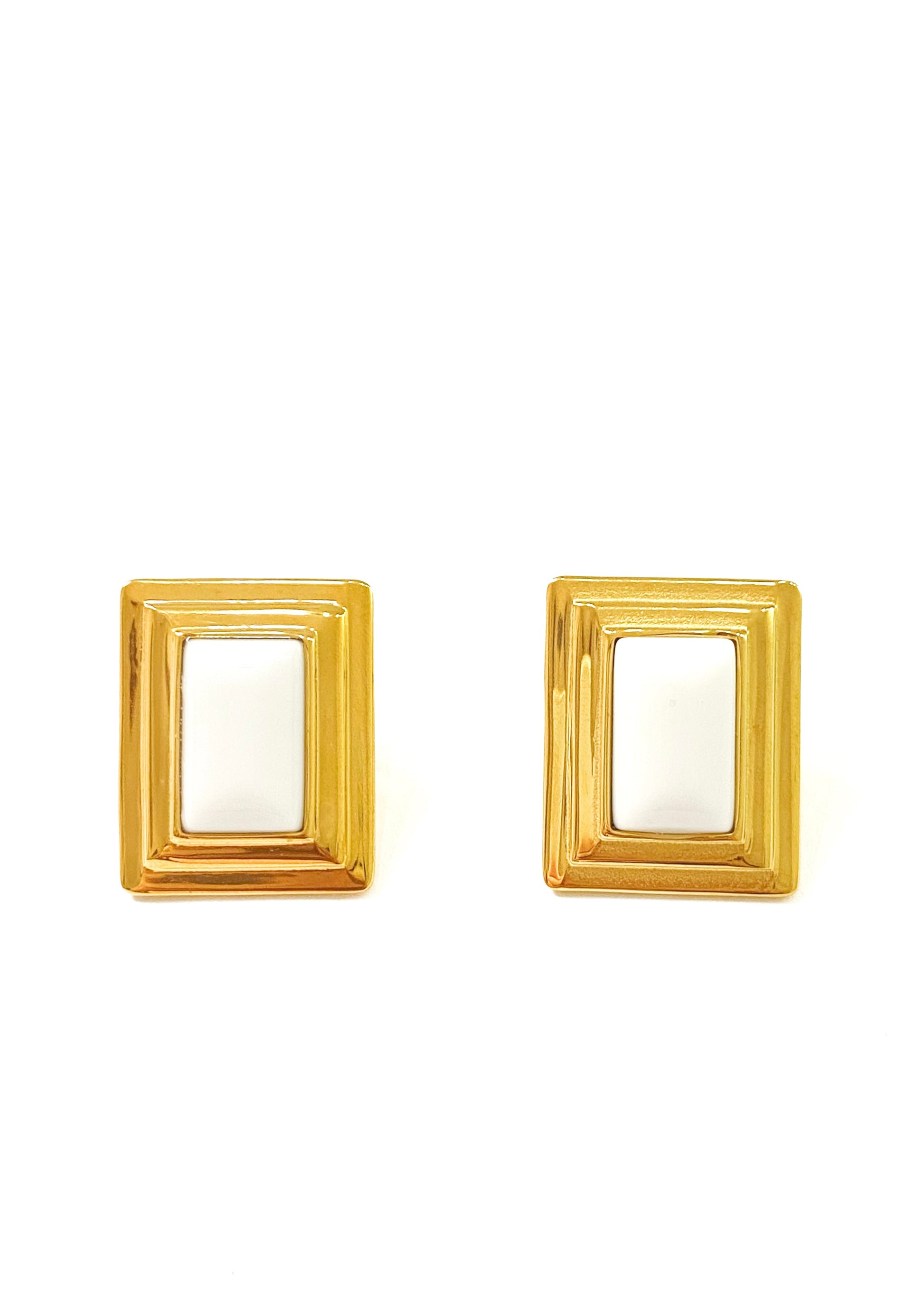 Baldwin white earrings
